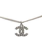 シャネル ココマーク ネックレス シルバー メタル ラインストーン レディース CHANEL 【中古】